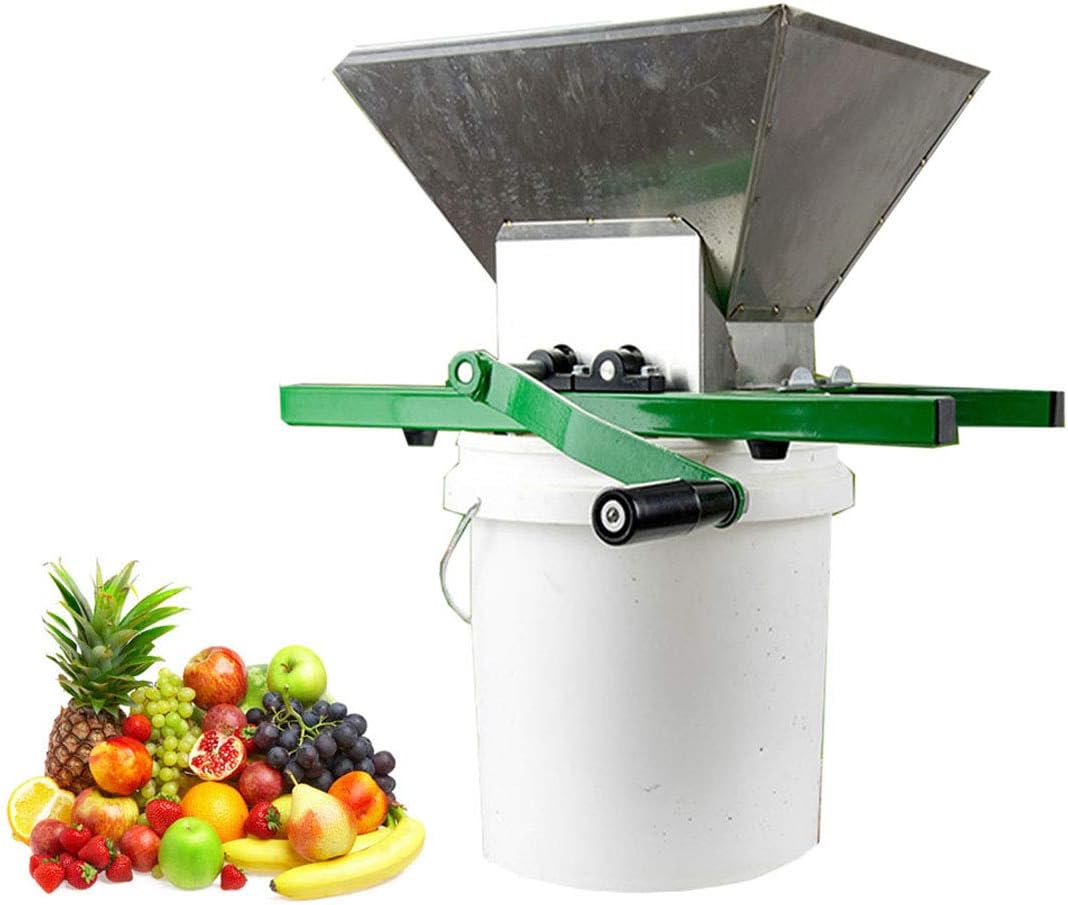 JACKBAGGIO 7L New Home Stainless Manual Apple Grinder Fruit Press