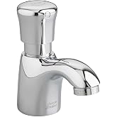 American Standard Pillar Tap Metering Faucet, Chrome | Metering Faucet: Extended Spout, Vandal-Resistant Brass, Auto Shut-Off &amp; Water-Saving 0.5 GPM | 1340119.002