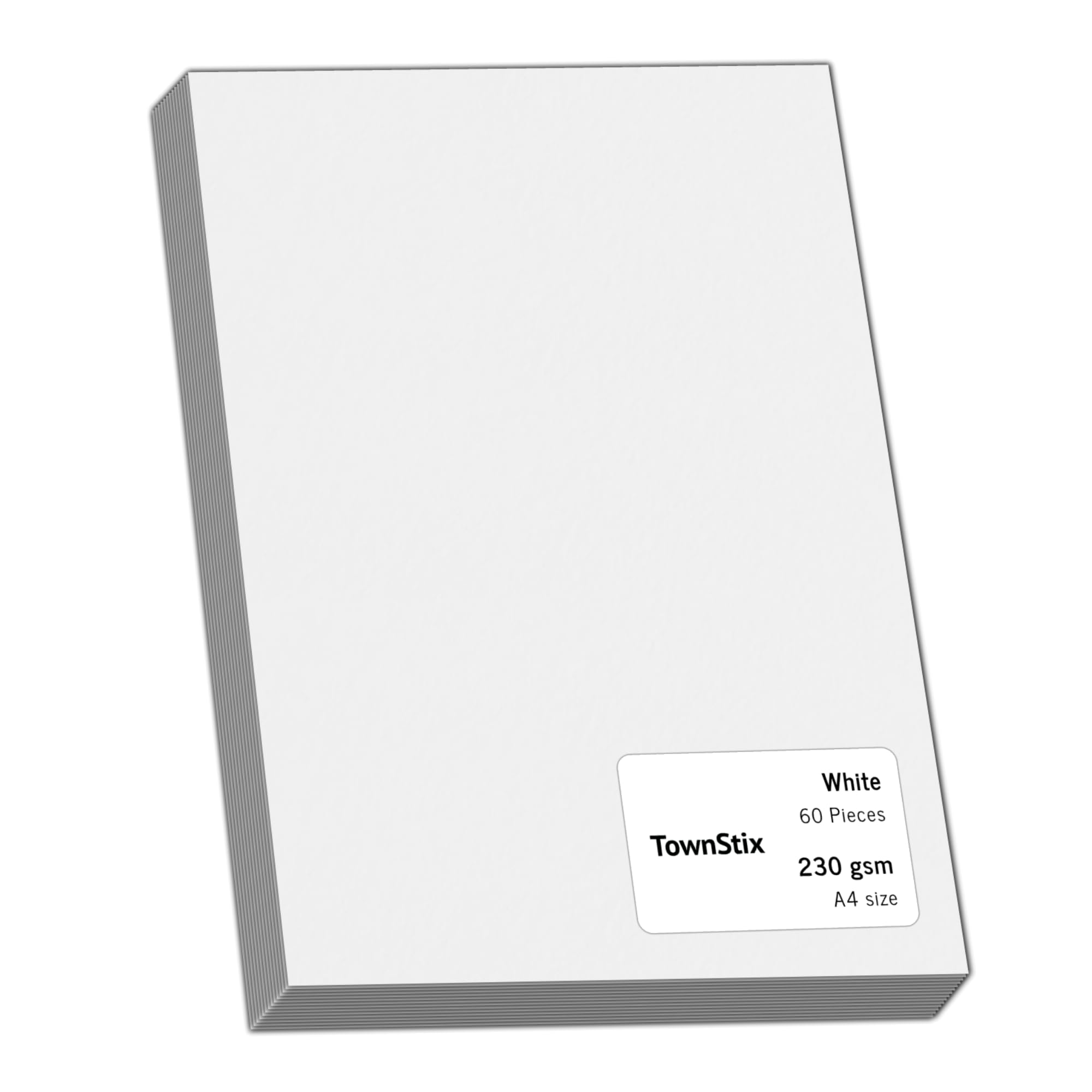 60 Pieces, 230gsm - A4 White Card, Thick Cardstock Paper