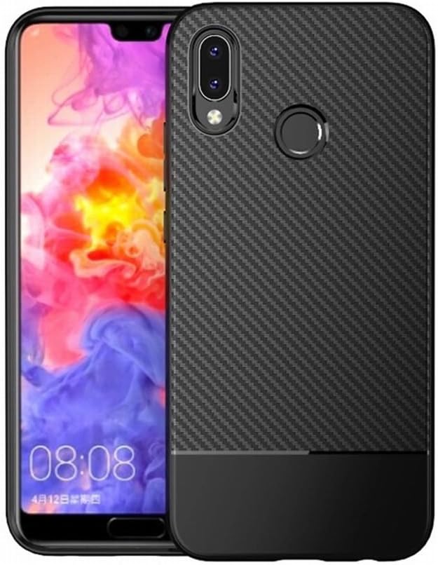 SVIMO Flexible TPU Shockproof Protective Case for Huawei Honor P20 Lite (Ebony Black)