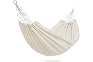 PNAEUT Double Hammocks for Outside, Replacement Outdoor Tree Hammock for Indoor Patio Porch Garden (Beige, Medium)