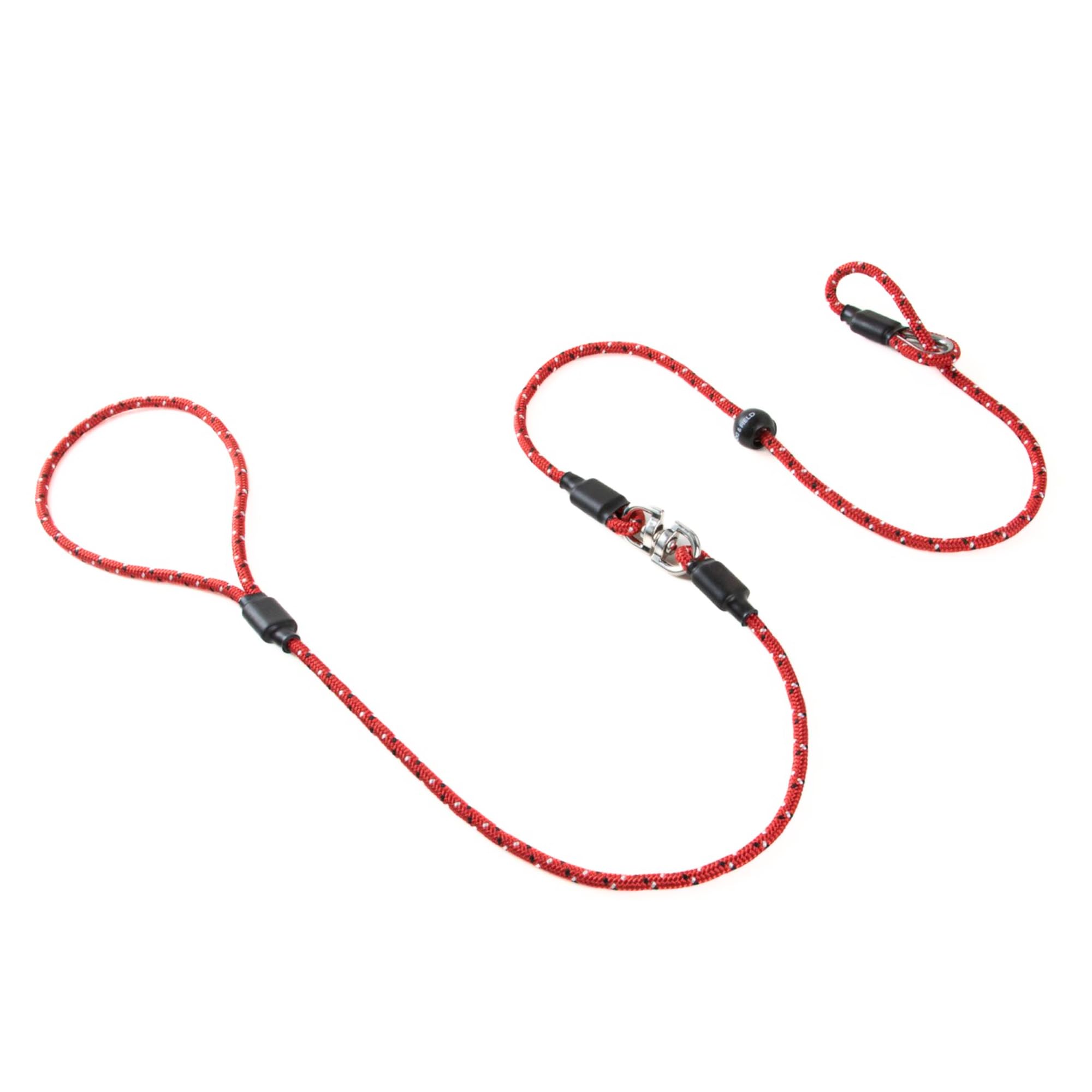 Dog & Field Pro Trialler Swivel Slip Lead, Red. 1.2m Rope Slip Lead For Dogs With Button Press Stopper, Easy To Slip On, No Collar Or Harness Needed. Anti-Tangle Dog Leash (Red) — image 1