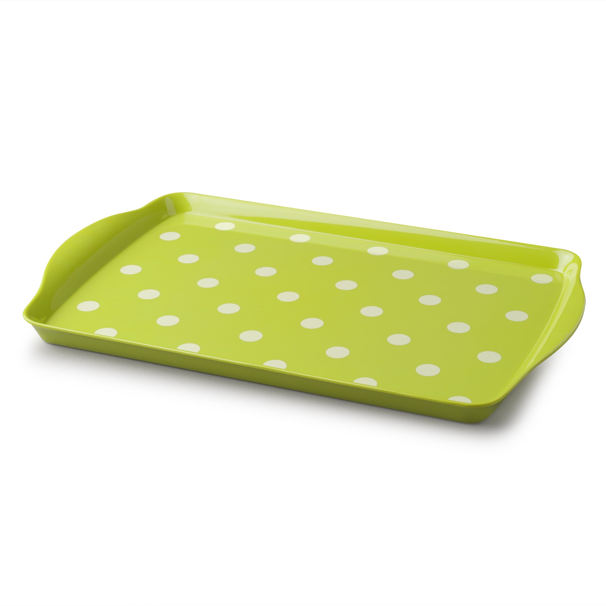 Zeal Melamine Dotty Serving Design Tray (38x24cm) Lime Green