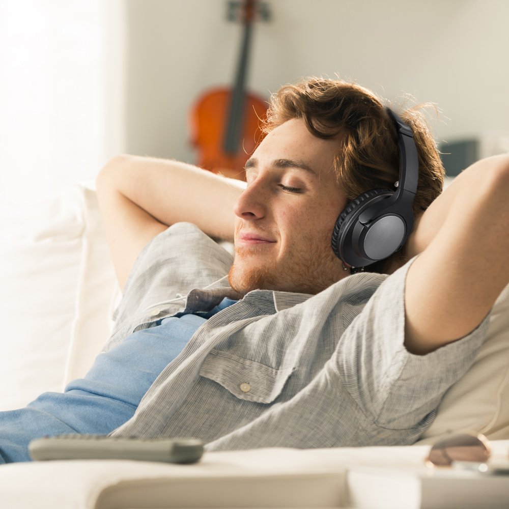 Foldable Bluetooth Headphones Over Ear Headphones HiFi Stereo Comfortable Wireless Headset with Deep Bass with Microphone Best Adjustable Headphones for Relax Travel Work for Cell Phones 12H Playtime