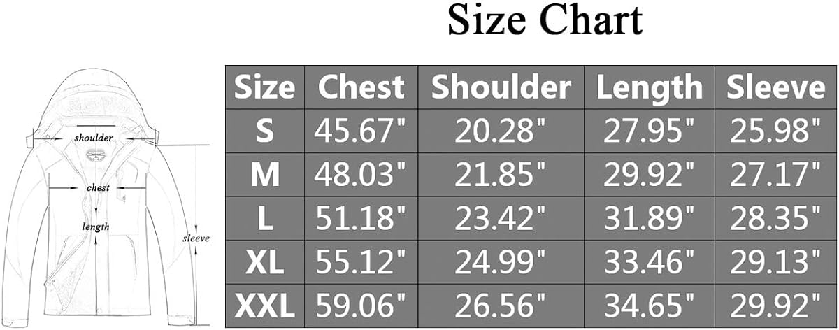 Men's Waterproof Ski Jacket Warm Winter Snow Coat Hooded Raincoat: Clothing