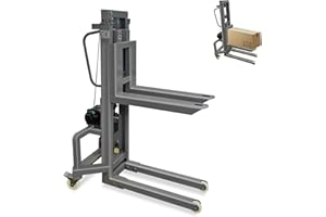 LuminaLiftCure Electric Pallet Truck Dolly | 650 lbs Capacity Electric Forklift Material Lift, Pallet Stacker w/47.2" Lift Height, Remote Control Forklift | Compact for Warehouse, Garage, Logistics