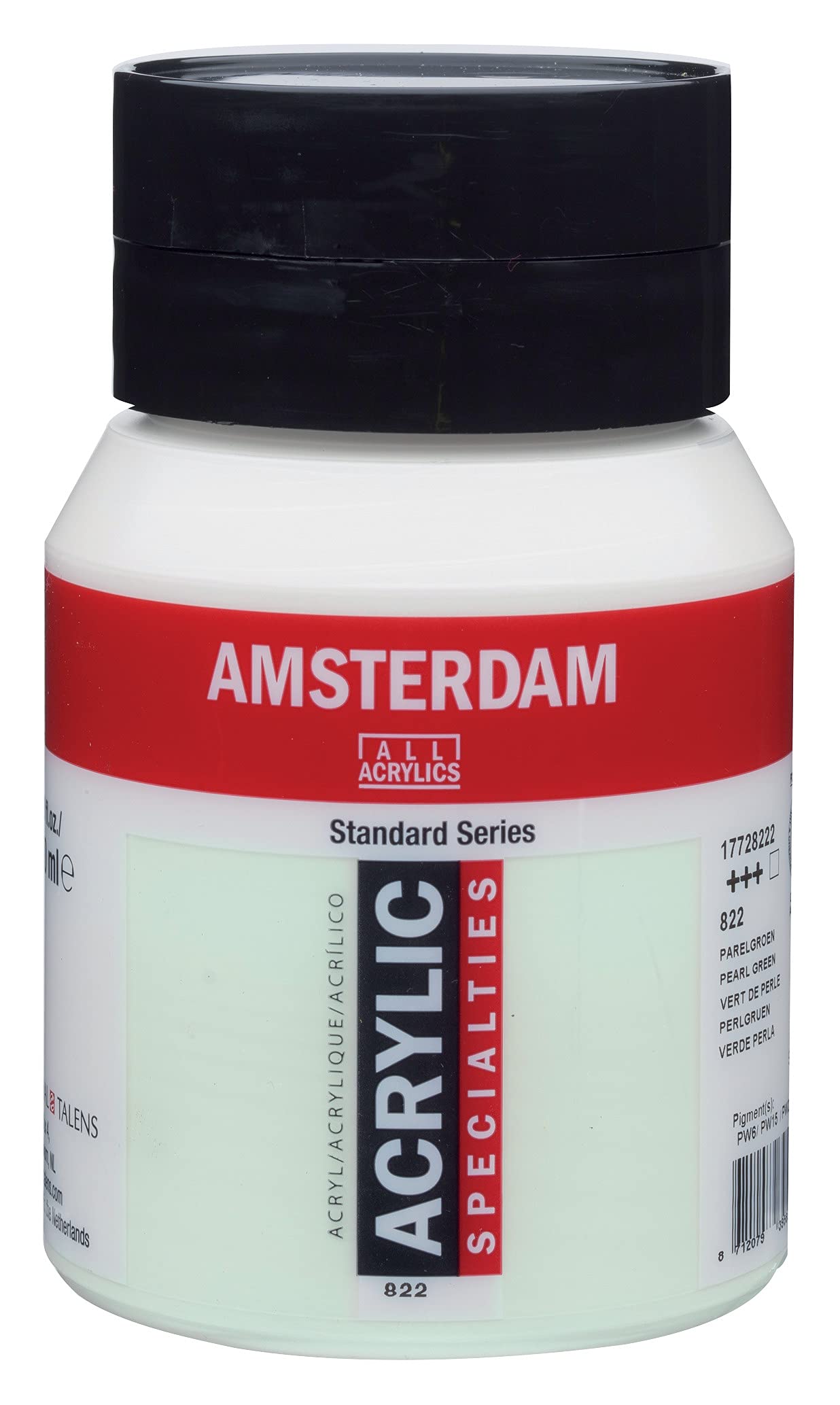 Amsterdam Standard Series Acrylic Jar 500 ml Pearl Green 822 (17728222)