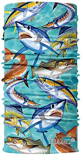 Teamo UV Protection Headwear Fishing Sun Mask Multifunctional Bandana Headband for Men Women Hunting Cycling Running Motorcycle Scarf (Pattern I)