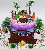 Dora the Explorer and Friends Birthday Cake Topper Set Featuring Figures and Decorative Themed Accessories