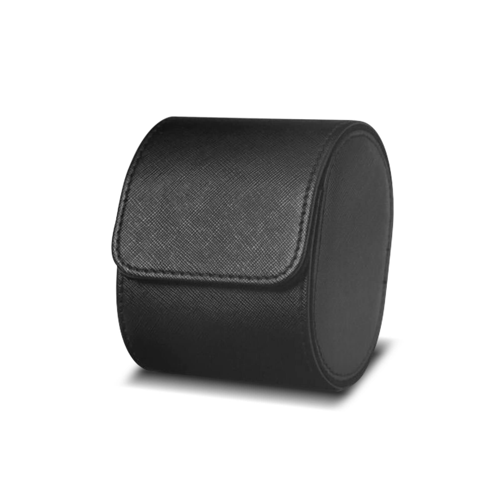 KnR Harmony Single-Slot Portable Watch Box Retro Watch Organizer Leather Watch Watch Roll Travel Case for Christmas Anniversary Birthday