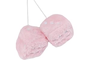 Car Fuzzy Dice, Vintage Square Fluffy Dice, Car Mirrior Hanging Plush Cuboid Rear View Mirror Hangers Fluffy Furry Car Pendan
