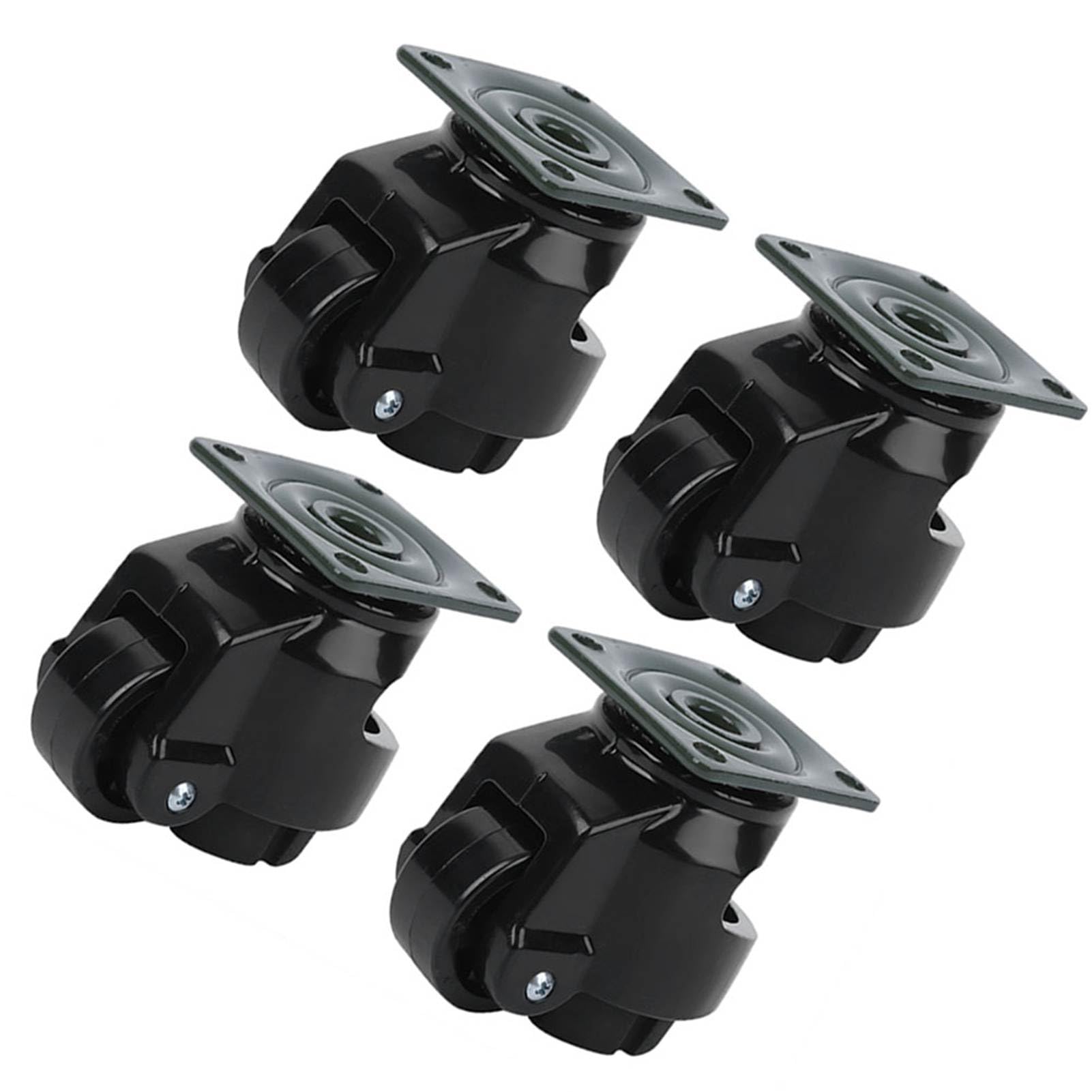 Fafeicy 4pcs Leveling Casters, Adjustable Heavy Duty Casters 220.5lb Total Load Capacity Industrial Roller Wheel Leveling Caster Wheels for Workbench,Machine, Equipment