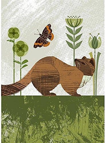 Pine Marten and Butterfly