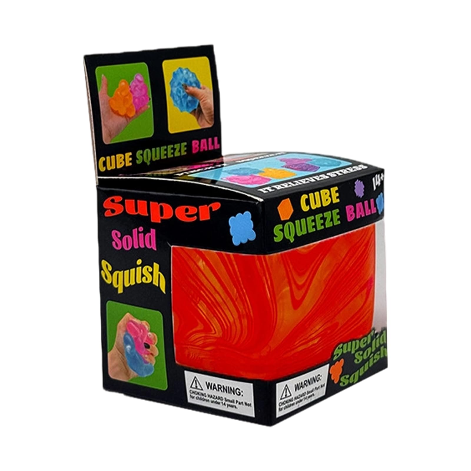 RTTUIOP Fidget Toys Squishy Stress Cube Squishy Slow Rising Ice Squishy Cube Sugar Balls Sensory Toys for Anxiety Stress Relief Hand High Density Ice Squeeze Ball Cubes with Box Orange