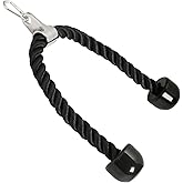 AMGSH Tricep Rope, 27" Rope Length, Tricep Pull Down Rope Cable Attachment with Solid Rubber Ends for Gym Fitness Trainning