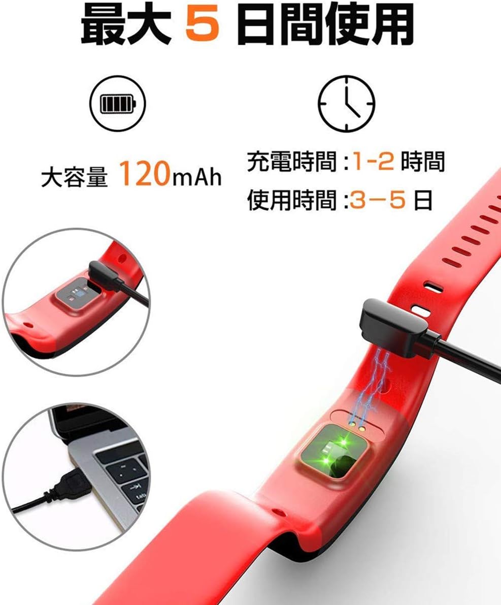 Semiro【令和改良版】 スマートウォッチ 心拍 歩数計 カラースクリーン IP67防水 スマートブレスレット