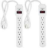 Amazon Basics Surge Protector Power Strip, 6-Outlet