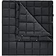 KingCamp Packable Lightweight Travel Down Alternative Warm Camping Blanket, Large Compact Outdoor Waterproof Insulated Blanket for Airplane,Hiking, Backpacking,Stadium,Park,Black 1.1lbs 78.7X 56.7 in