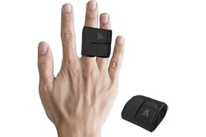 VHOPMORE Finger Splint Wraps Reusable Finger Buddy Tape Adjustable Finger Brace Trigger Finger Splints Mallet Finger Support Compression Finger Sleeves for Arthritis Pain Relief, Sport Injury - L