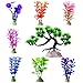 Mudder Artificial Aquarium Plastic Plants Multicolor Fish Tank Water Plant Decoration, 8 Pieces