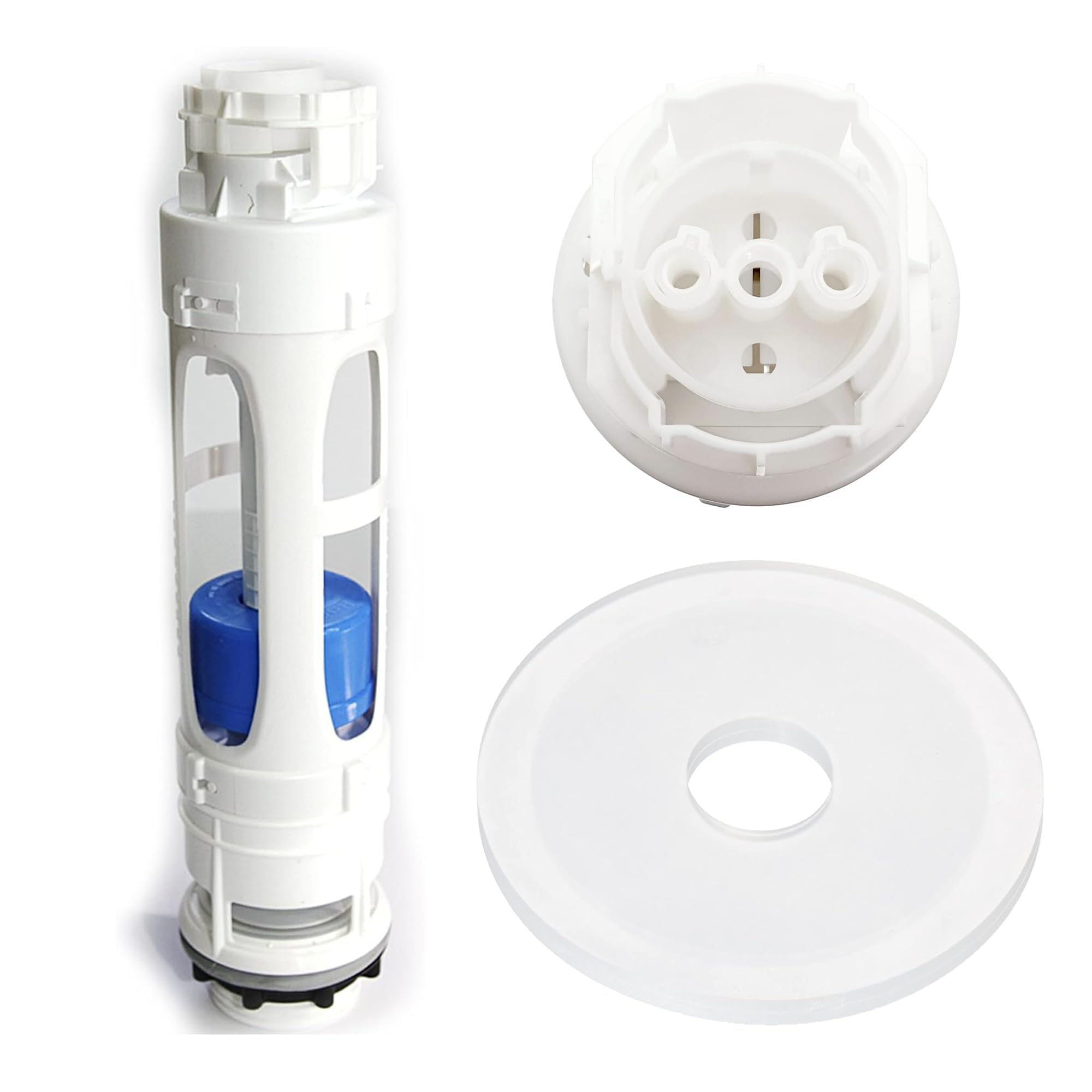 Roca AH0004800R D2D Dual Flush Cistern Compatible Valve with Extra Diaphragm Washer Seal AH0007100R Compatible Sold by Plumb iQ