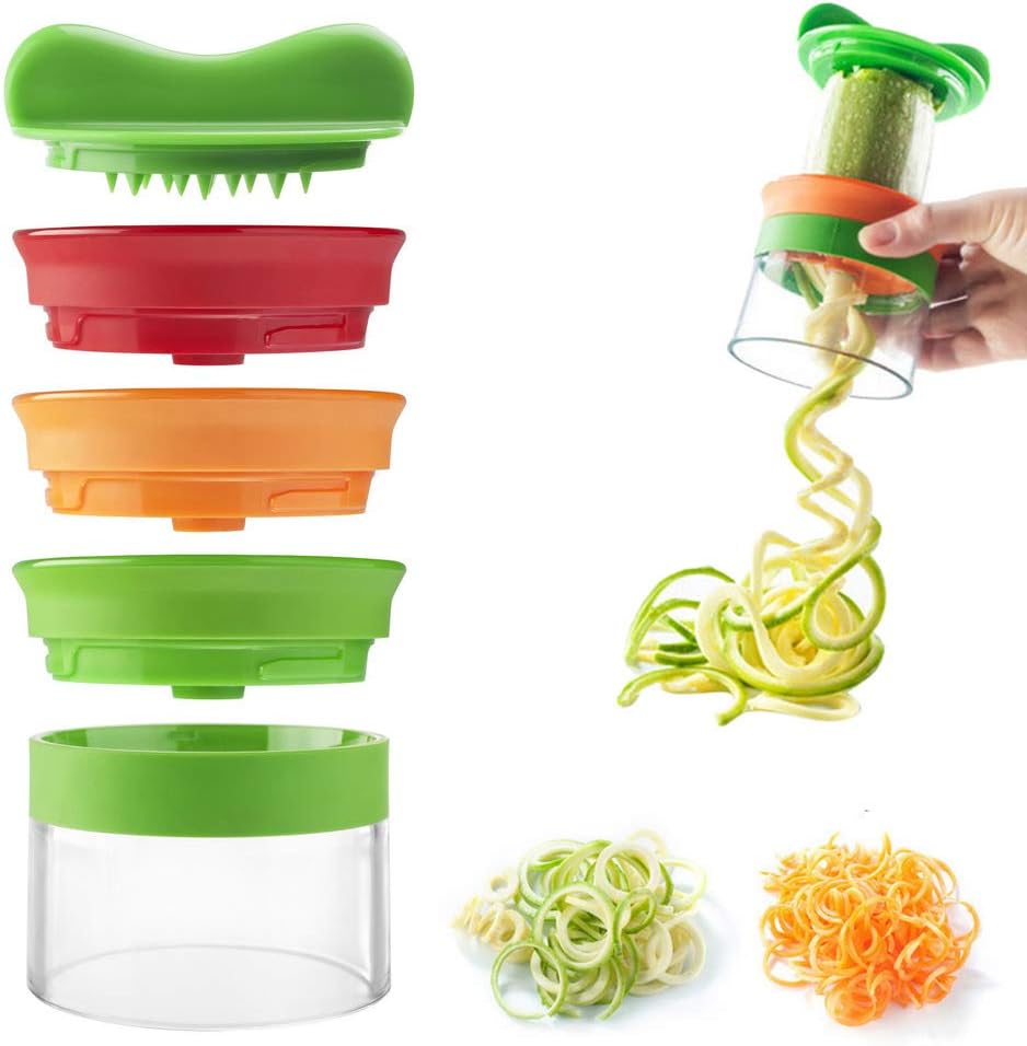 nuoshen Spiralizer, Vegetable Spiralizer 3Blade Handheld Vegetable