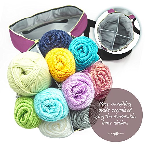 1 Stitch+Happy+Knitting+Bag+Organizer