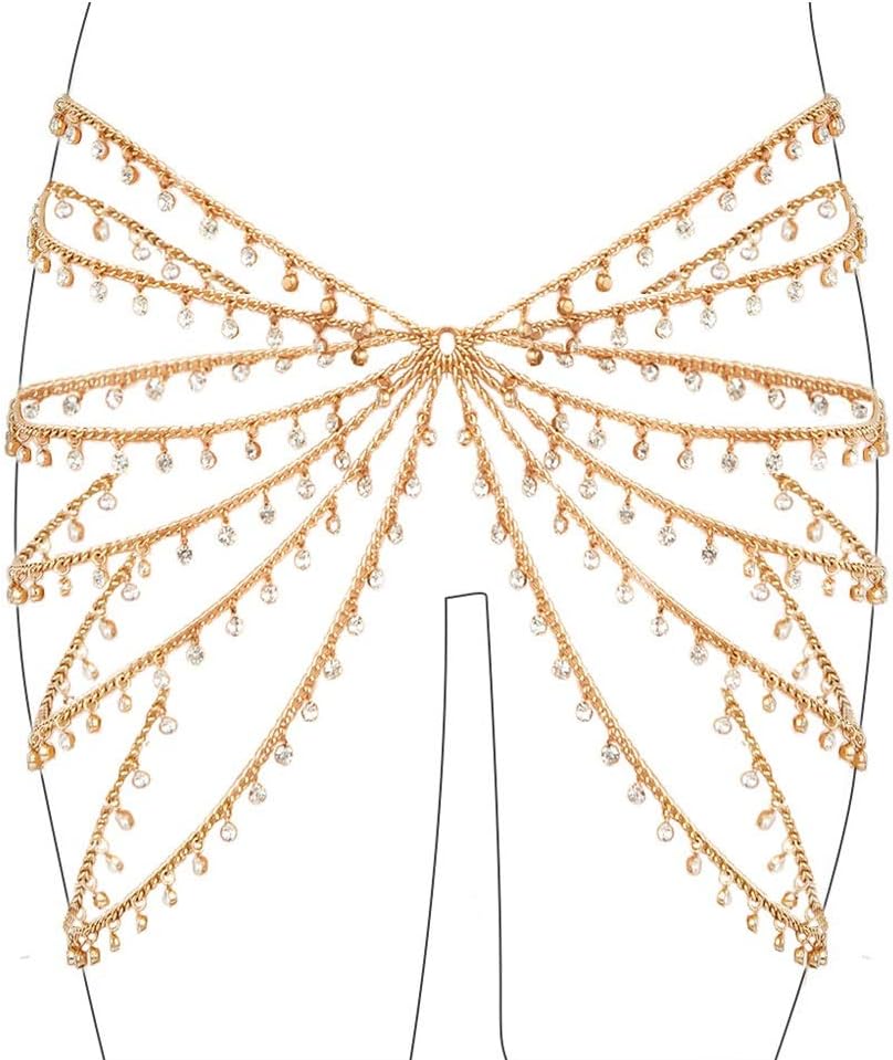 MineSign Diamond Sexy Belly Chain Retro Waist Belt Chains Summer Beach Bikini Swimsuit Body Jewelry