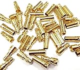 JahyShow 40 Pairs 3.5mm Gold Banana Plug Bullet Connector Plug Male & Female for RC Battery ESC Motor