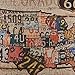 LINKWELL 18x18 Vintage American Map USA Route 66 Burlap Cushion Covers Pillow Case