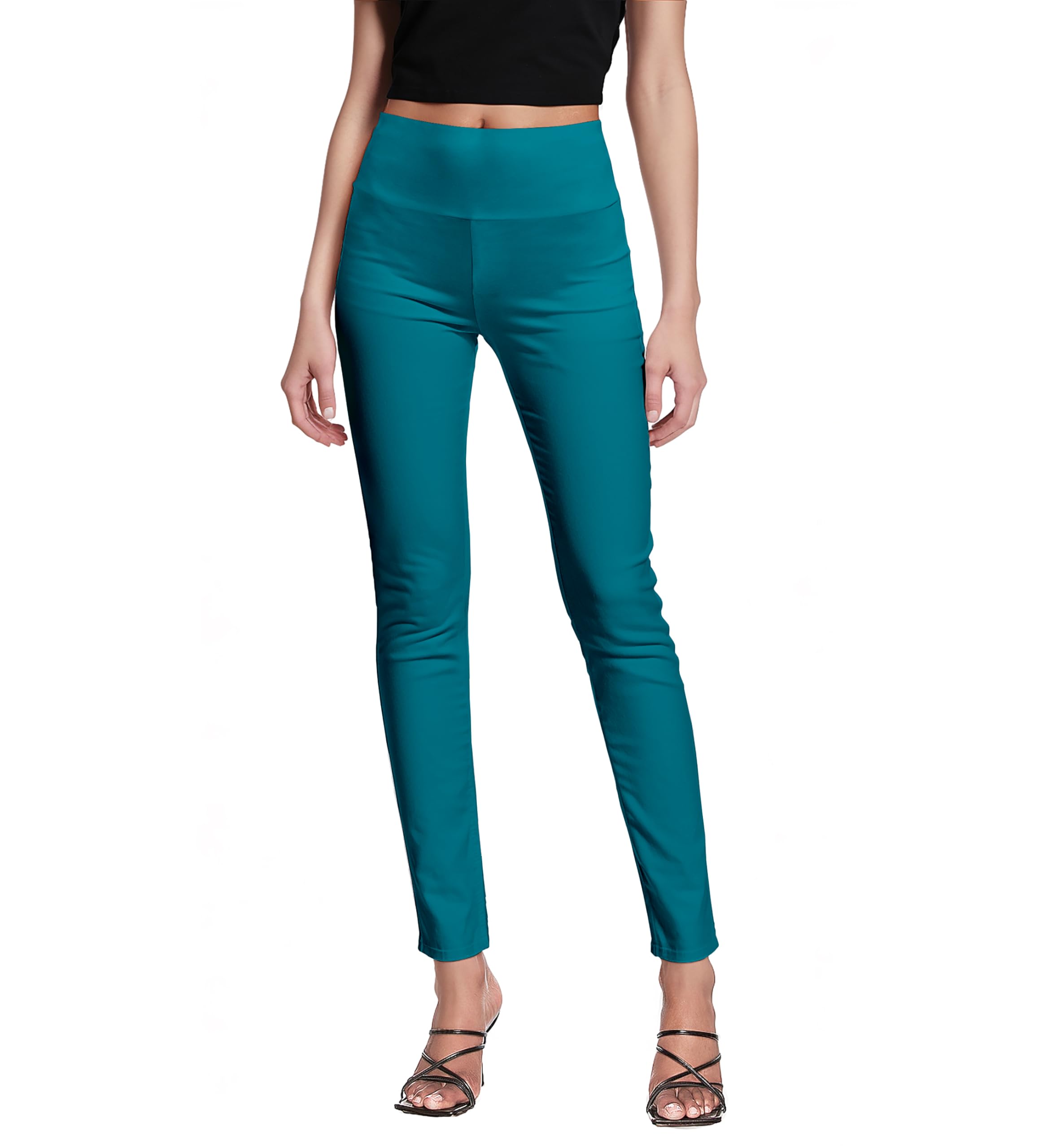 Photo 1 of & Company Super Comfy Stretch with Full Elastic Waist Pull On Millennium Twill Pant KP44972 Jade M