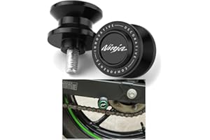 GOXMOTO 8MM Swingarm Spools Sliders Motorcycle Rear Stand Frame Sliders Aluminum Compatible with Ninja ZX6R 500 650 400 1000SX ZX4R ZX4RR ZX10R ZX-4R ZX-4RR ZX-6R ZX-10R Accessories (Black)