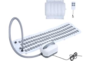Portable Bath Spa Massage Mat,Bathtub Mat with 6 Levels Adjustable, Remote & Pillow Electric Air Pump, Bathtub Bubble Machine