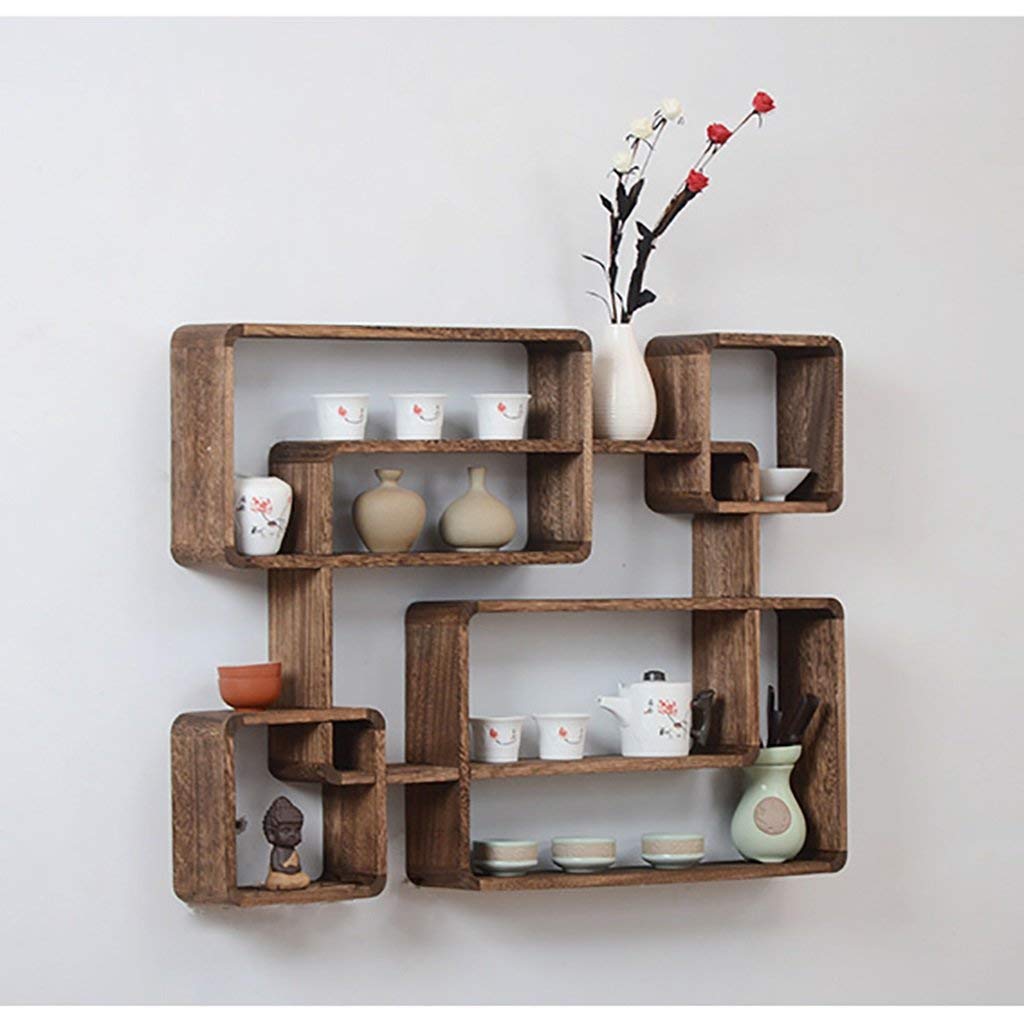 Ig Hogar Muebles Estante De Madera Decoracion De Pared Cuadrado