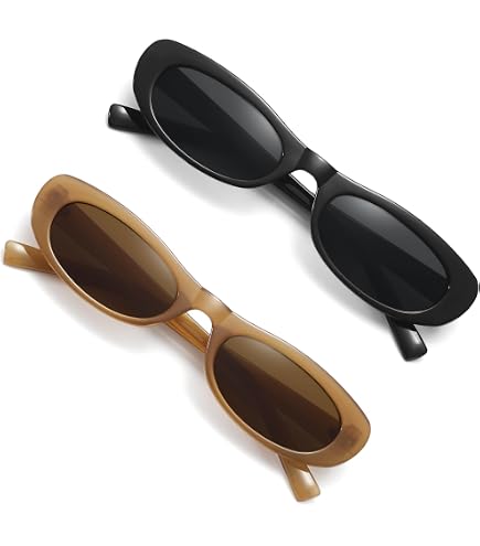 Slim Oval Sunglasses Retro Acetate Frame 53mm 100% UV Amazon.com: ViewJoy Retro Oval Cat Eye Sunglasses Women  main image 4