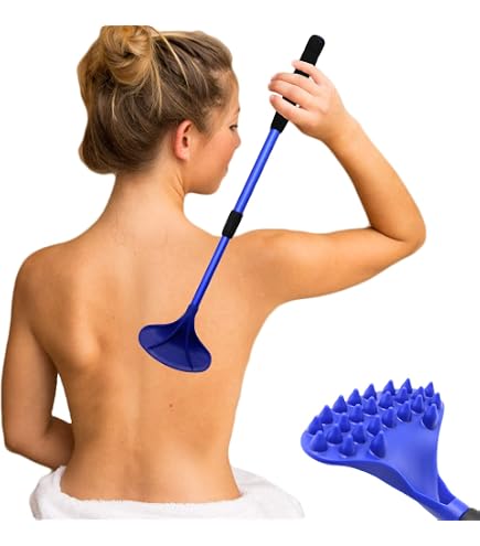 Gratte-dos Avec Chausse-pied Intégré - Long Manche 47 Cm - Double Fonction, Pour Dos Et Aide à L'habillage - Matériau PP Résistant - 13