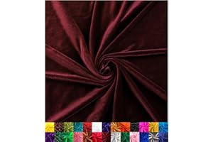Barcelonetta | Stretch Velvet Fabric | Luxury & Soft | Velvet Fabric | 60" Wide Roll | 10% Spandex | Sewing, Apparel, Upholstery (Burgundy, 1 Yard)