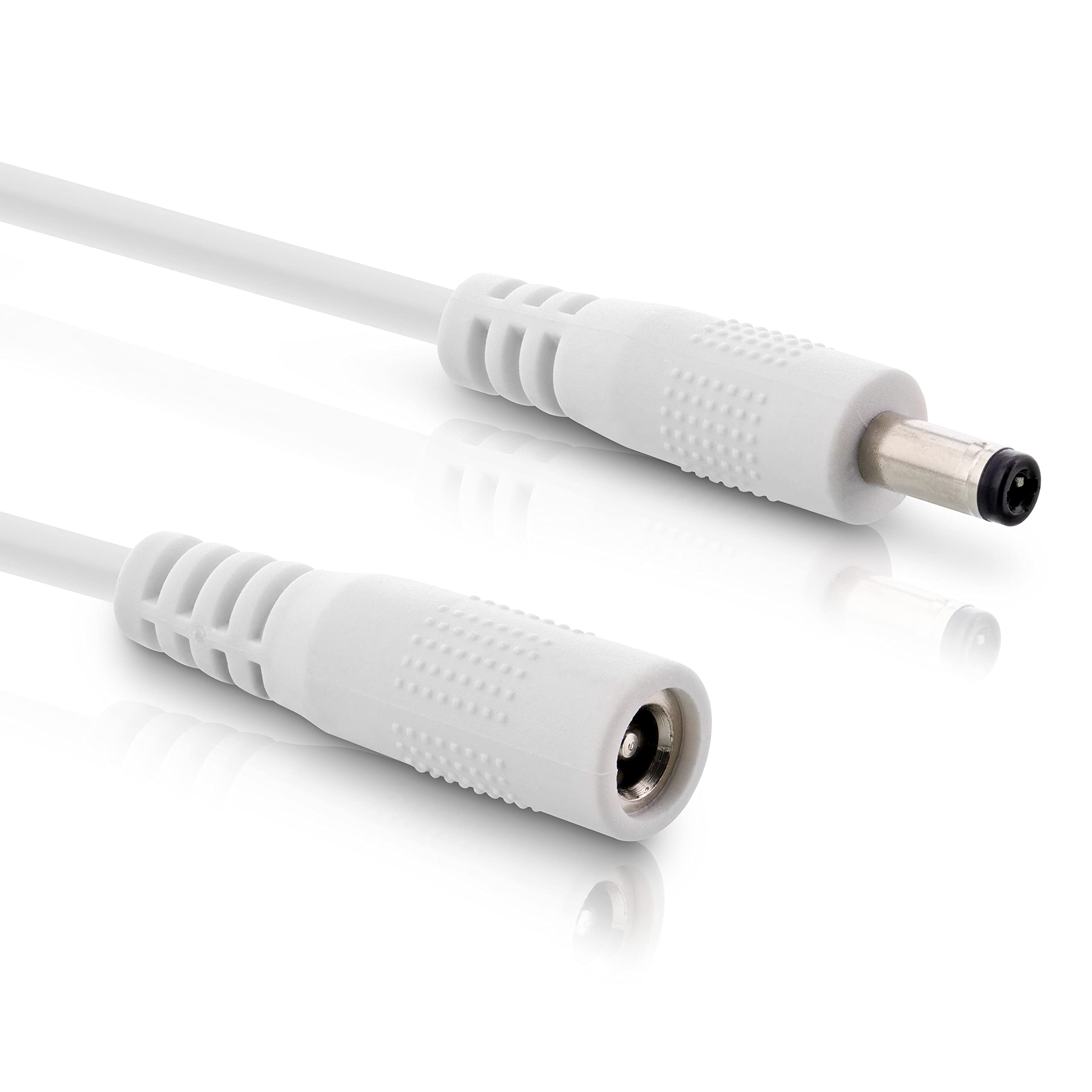 InLine® DC Extension Cable DC Male/Female 5.5 x 2.1 mm AWG 18 White 5 m