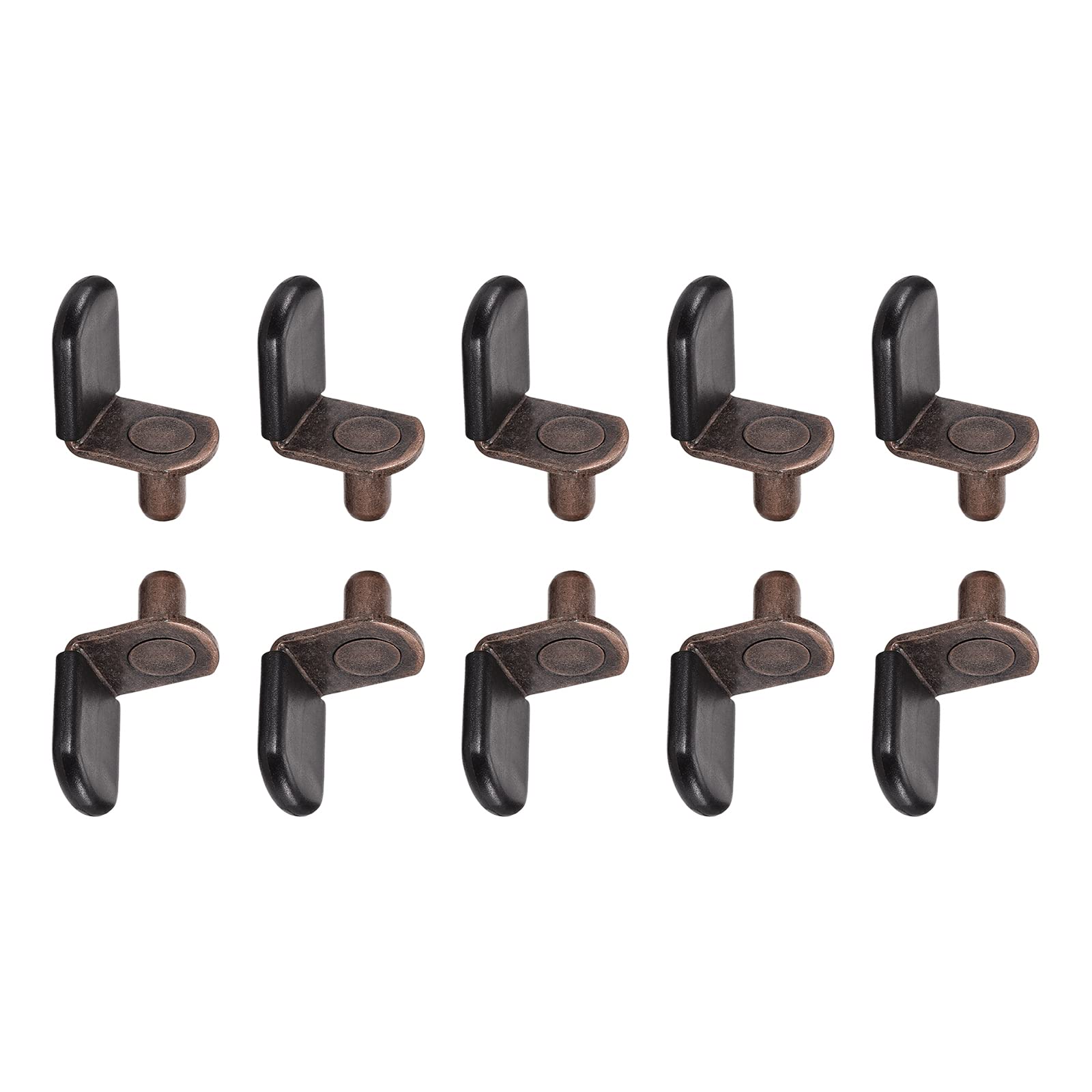 DTGN 0.24"x0.39"(DXL) L-Shelf Support Peg - 20Pack - Good for Furniture Shelf - Durable Steel Shelf Bracket Pegs W/Sleeve - Copper