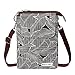 Cell Phone Purse Wallet Canvas Leaf Pattern Small Crossbody Purse Bags For Women(Coffee)
