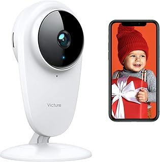 Victure 1080P Babyphone mit Kamera, Baby Monitor 2.4G WLAN Kamera Überwachungskamera Bewegungserkennung mit Nachtsicht 2-Wege Audio Verfügbar Monitor Baby/Ältere/Haustiere kompatibel mit IOS/Android