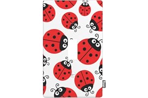 Pznen Ladybug Light Switch Cover Red Black Polka Dots 1-Gang Toggle Wall Plate Standard Size Single Toggle Switch Cover for Boys Girls Ladybug Themed Birthday Party