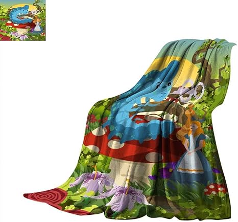 Amazon 軽量オールシーズン毛布 女の子と花 スパグラフィックイラスト カードスローブランケット 50インチx30インチ 90 X70 キッズ ジュニア用寝具 オンライン通販
