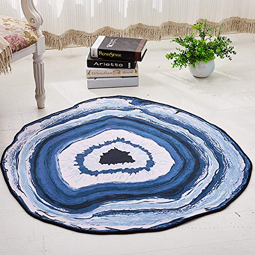 Bathroom Rug Mat - Bath Mat Carpet - Anti-Skid Geode Rock Doormats Floor Mats Rugs Kitchen Bedroom Carpet, Toilet Seat Cover and Rug - Thanksgiving Day Carpets Decor (Blue, Medium)