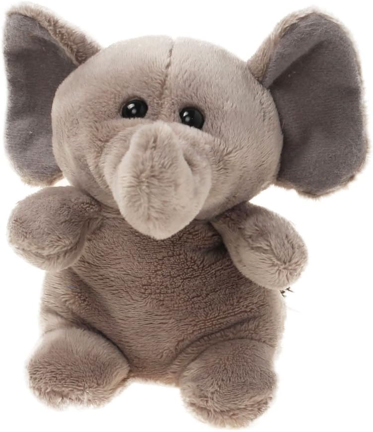 Tiktoy Elephant Stuffed Animals Plush Toy - Measures 4.7 Inches - Gray
