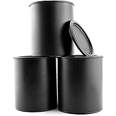 Black Plastic Paint Cans (3-Pack); Quart Size Cans for Paints & Varnishes or Crafts & Gifts
