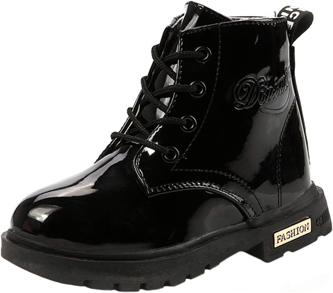 PPXID Toddler Little Kids Boys Girls Waterproof Lace-Up Boots Outdoor Ankle Boots