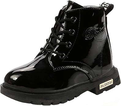 boys black lace up boots