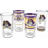 Tervis East Carolina Pirates - Assorted Made in USA Double Walled Insulated Tumbler Travel Cup Keeps Drinks Cold & Hot, 16oz 4pk, Classic
