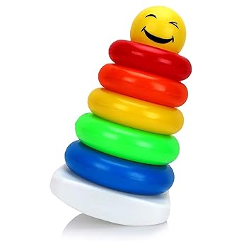 Toyztrend Junior Smiley Stacking Multicolour 5 Rings for Toddlers